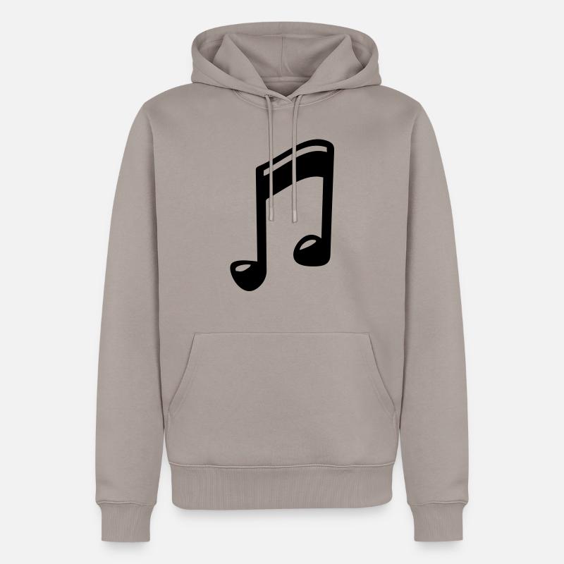 note - Männer Premium Bio Hoodie - Taupe