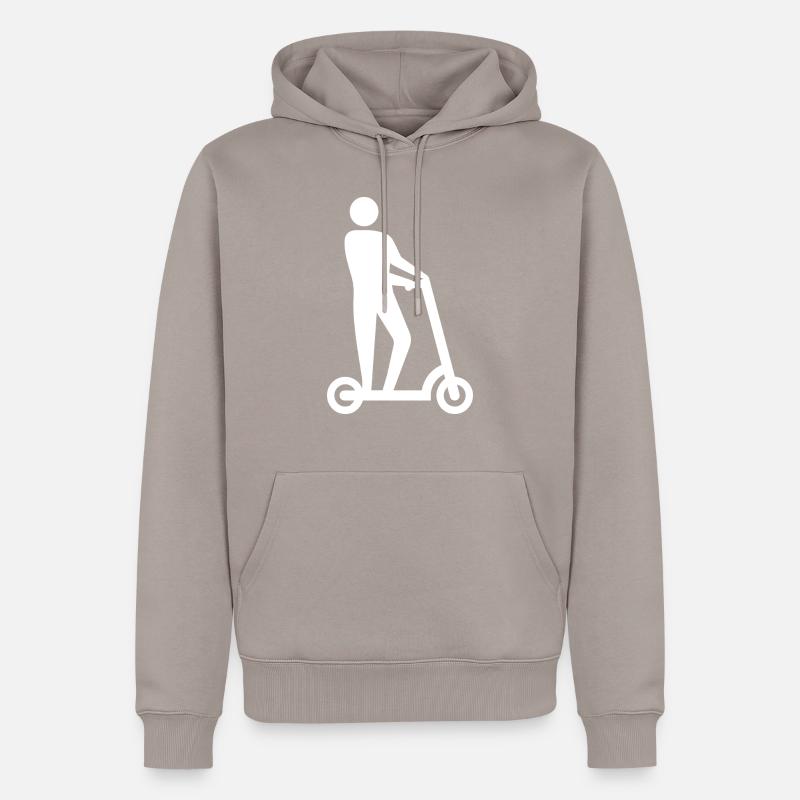 E-Scooter E-Roller Scooter - Sweat à capuche Premium bio Homme - taupe