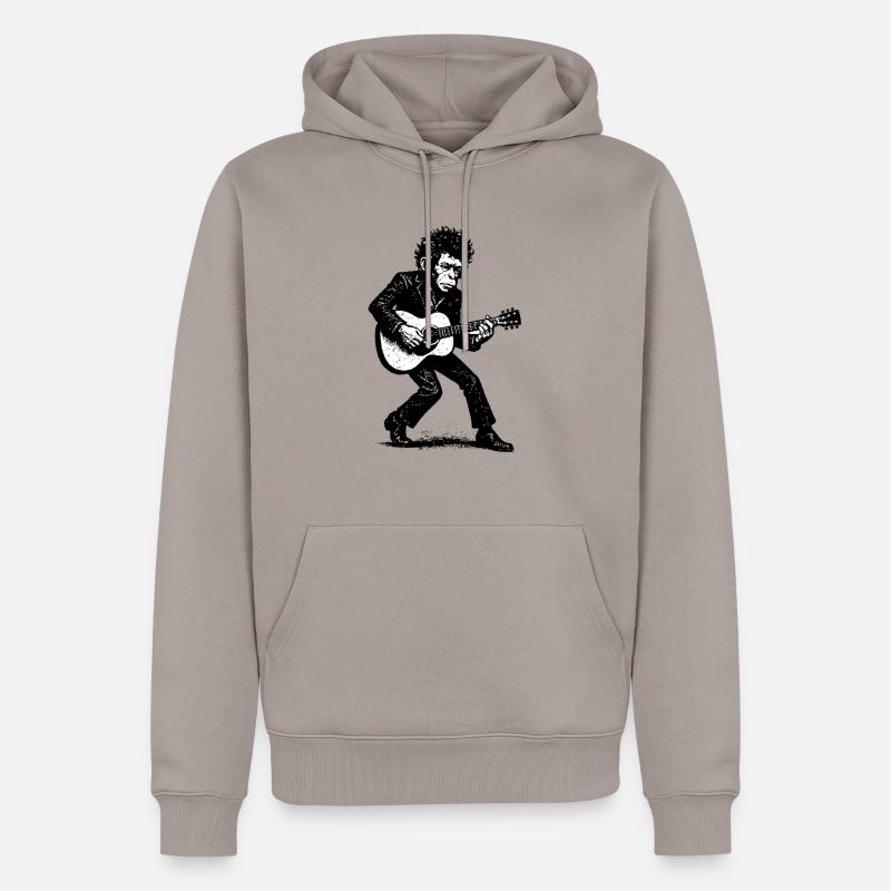 Auteur-compositeur-interprète | Le Singe Danseur - Sweat à capuche Premium bio Homme - taupe