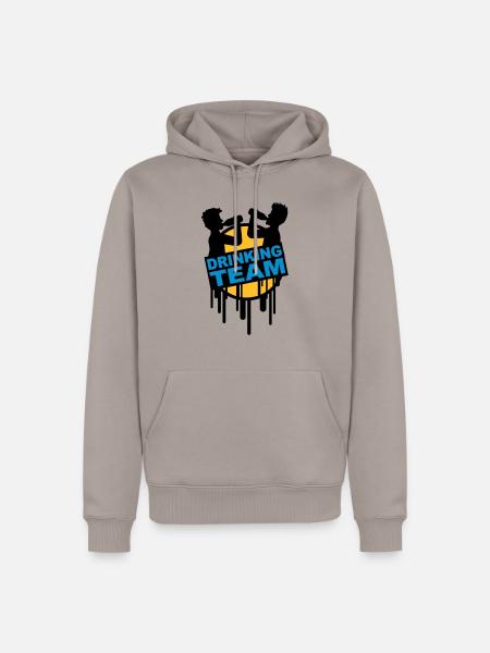 drinking_team_graffiti_stamp - Sweat à capuche Premium bio Homme - taupe