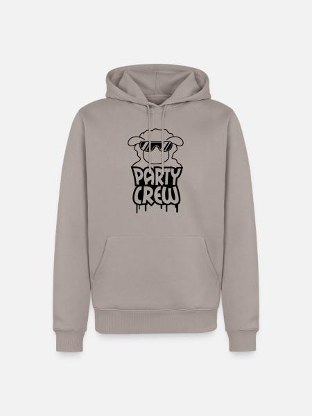 Party Crew Sheep - Männer Premium Bio Hoodie - Taupe