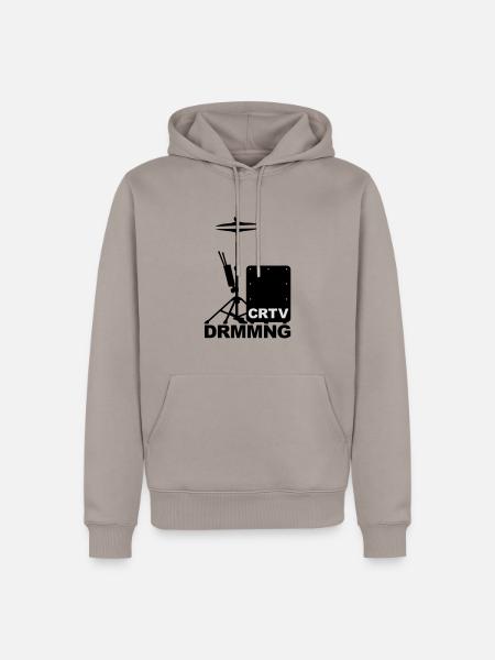 Creative Drumming Cajon and Hi Hat - Männer Premium Bio Hoodie - Taupe