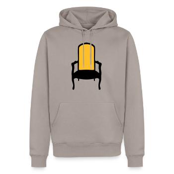 alten Sessel Sessel 2 - Männer Premium Bio Hoodie - Taupe - Vorne - Nico (187cm)