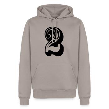 2 - Männer Premium Bio Hoodie - Taupe - Vorne - Nico (187cm)