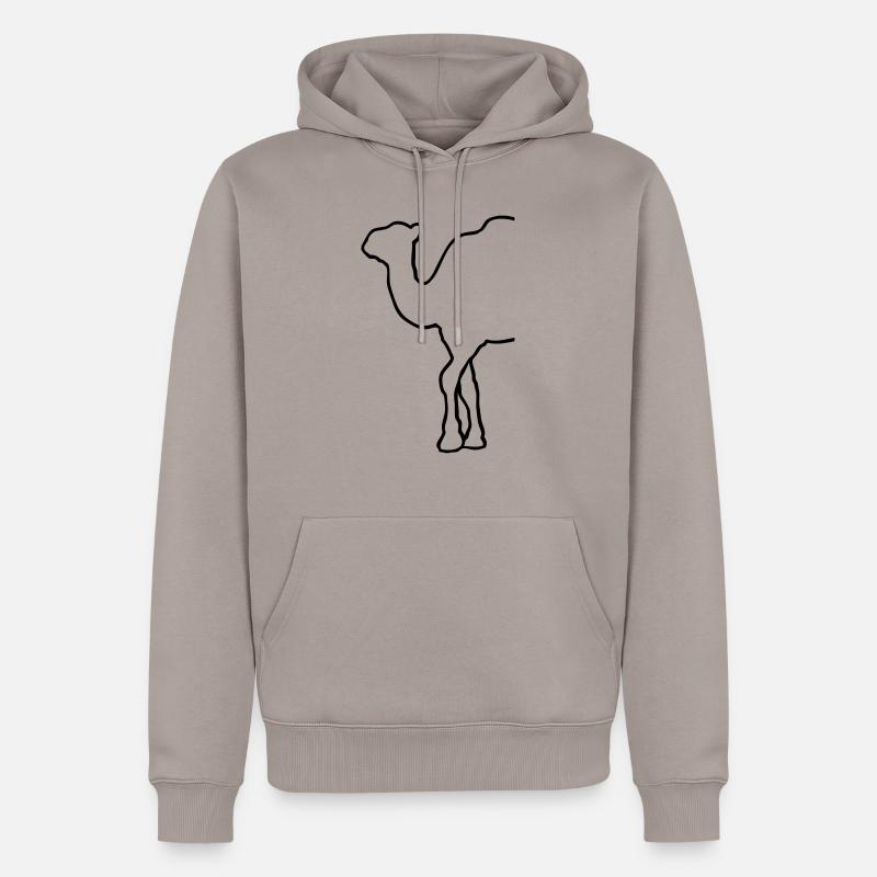Camel - Kamel - Dromedar - Männer Premium Bio Hoodie - Taupe