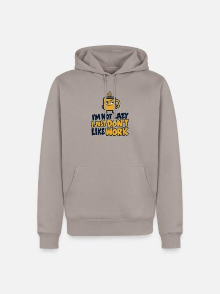 Grummeliger Kaffee-Arbeitshumor - Männer Premium Bio Hoodie - Taupe