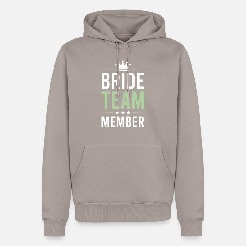 Équipe de la mariée - Sweat à capuche Premium bio Homme - taupe