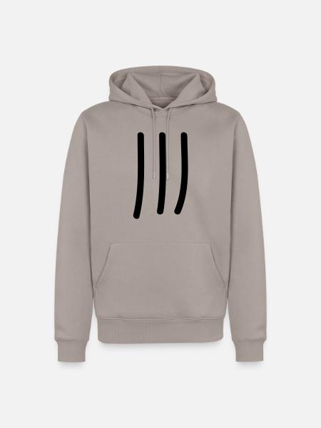 tage_zaehlen_3 - Männer Premium Bio Hoodie - Taupe