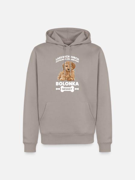 Bolonka Hund Hundefreunde Geschenk - Männer Premium Bio Hoodie - Taupe
