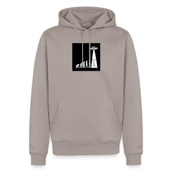  Evolution Mensch Zu Alien Ufo Entführung Science - Männer Premium Bio Hoodie - Taupe - Vorne - Nico (187cm)