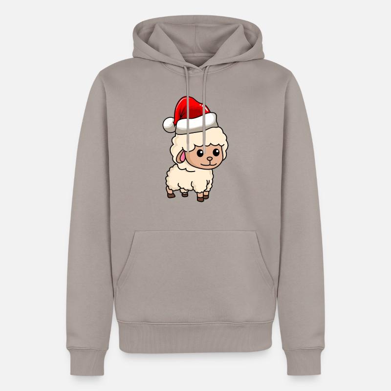 Moutons Comic Noël - Sweat à capuche Premium bio Homme - taupe