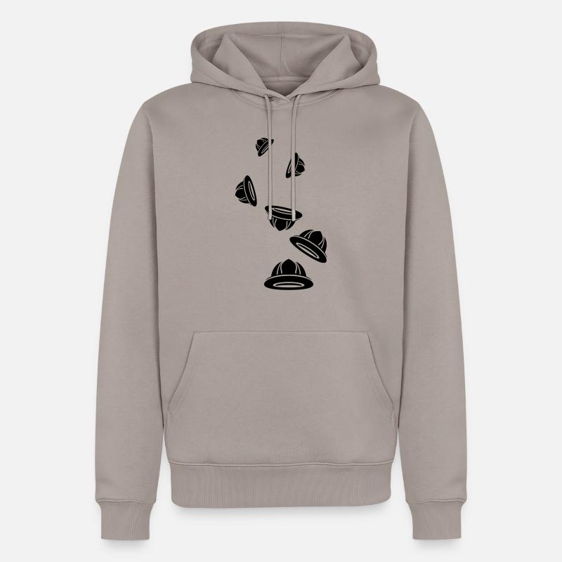Casque de pompier - Sweat à capuche Premium bio Homme - taupe