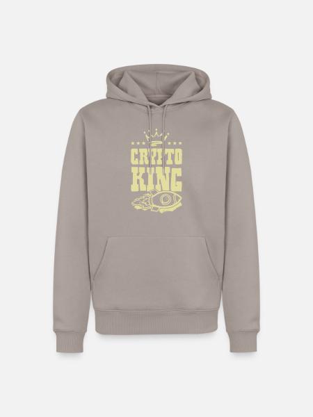Crypto King - Männer Premium Bio Hoodie - Taupe