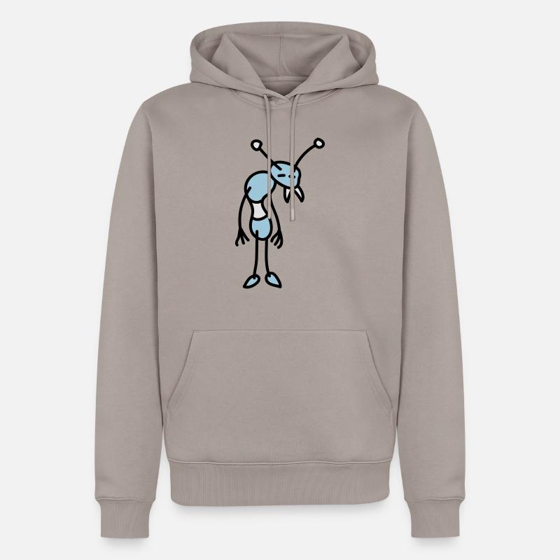 sad_bug_3c - Männer Premium Bio Hoodie - Taupe