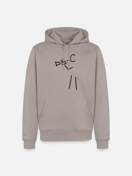 trompeter mit trompete - Männer Premium Bio Hoodie - Taupe