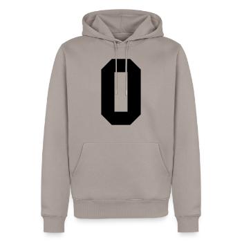 0 collège - Sweat à capuche Premium bio Homme - taupe - Devant - Nico (187cm)