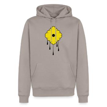 Sweet Honey - Männer Premium Bio Hoodie - Taupe - Vorne - Nico (187cm)