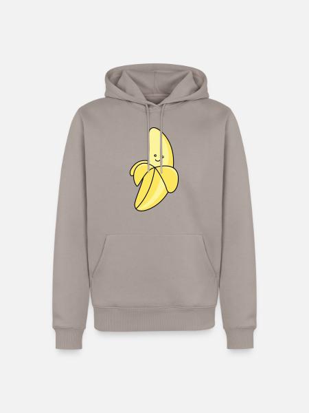 banana comic - Men’s Premium Organic Hoodie - taupe