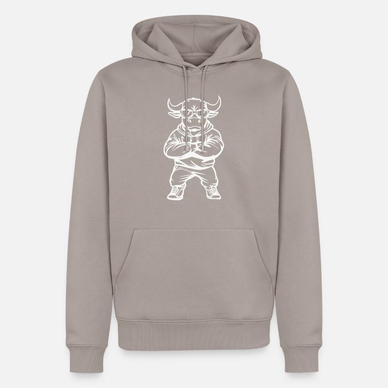 Taurus Bande dessinée Cool - Sweat à capuche Premium bio Homme - taupe