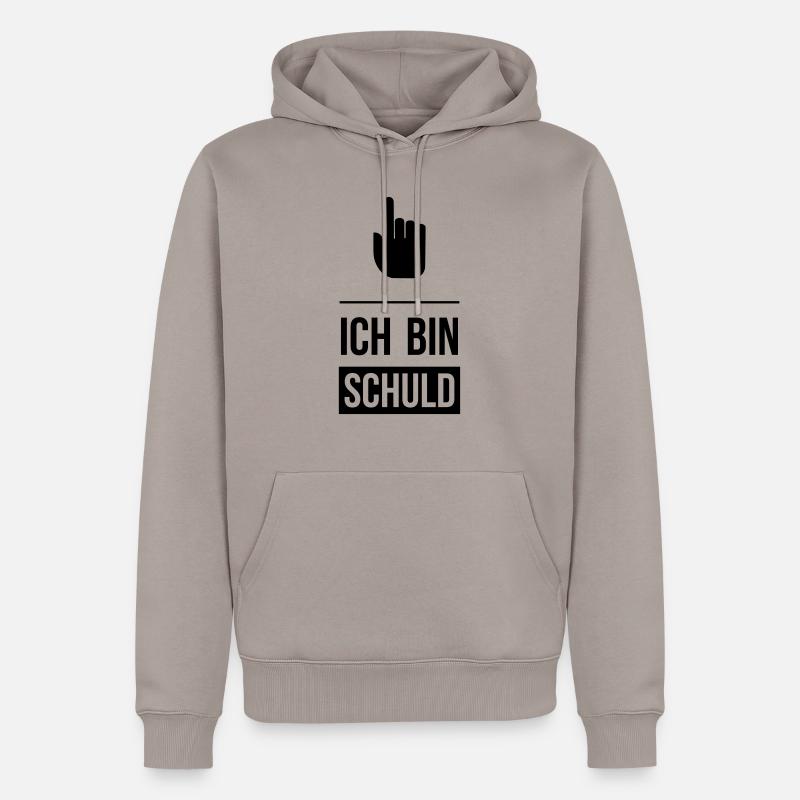 Ich bin schuld - Männer Premium Bio Hoodie - Taupe