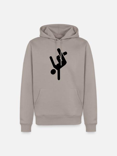 Breakdance - Männer Premium Bio Hoodie - Taupe