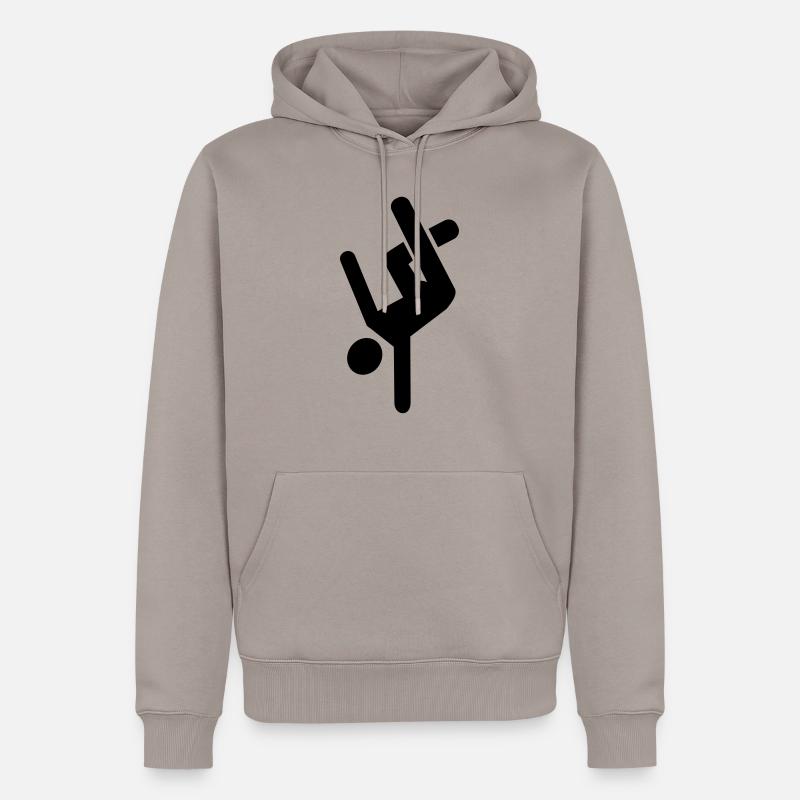 Breakdance - Männer Premium Bio Hoodie - Taupe