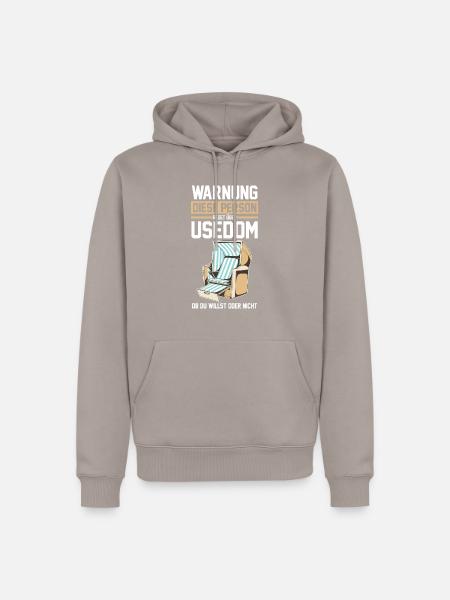 Ostsee Usedom - Männer Premium Bio Hoodie - Taupe