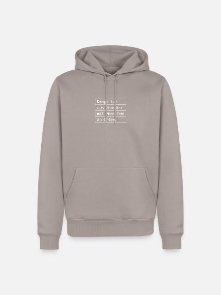 Dinge tun - Männer Premium Bio Hoodie - Taupe
