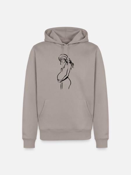 Schwanger freude - Männer Premium Bio Hoodie - Taupe