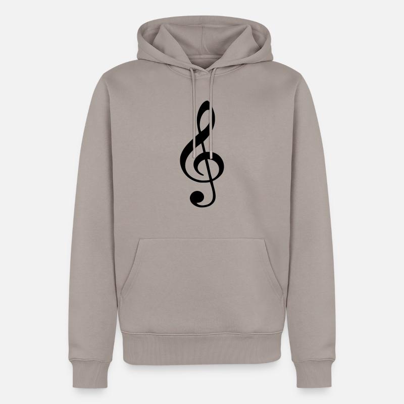 Note - Sweat à capuche Premium bio Homme - taupe