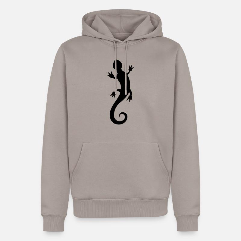 salamander - Sweat à capuche Premium bio Homme - taupe