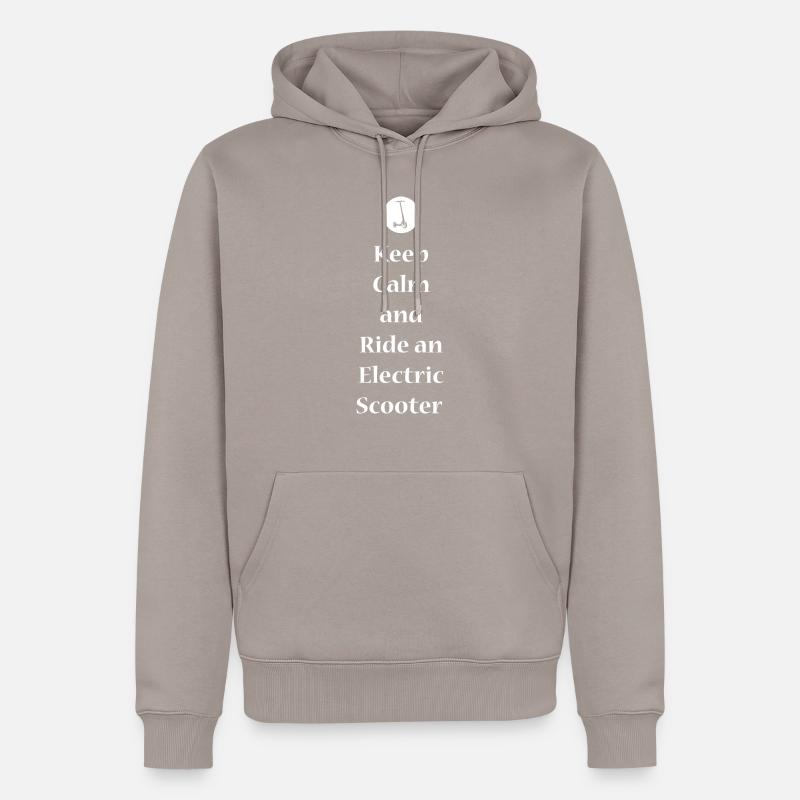 E-Scooter E-Roller Scooter - Männer Premium Bio Hoodie - Taupe