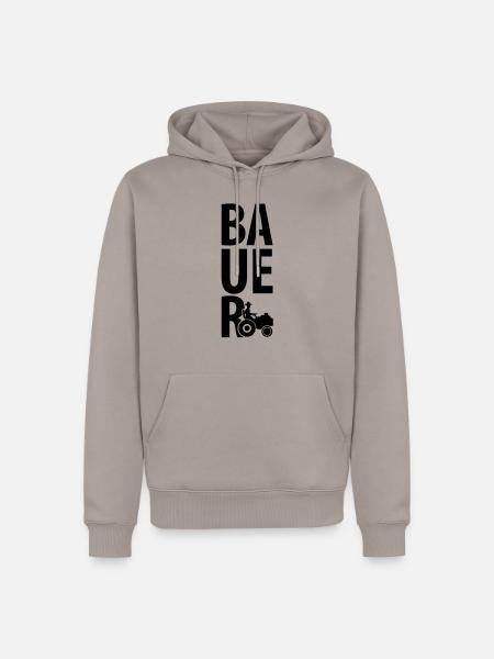 bauer_design_c1 - Men’s Premium Organic Hoodie - taupe