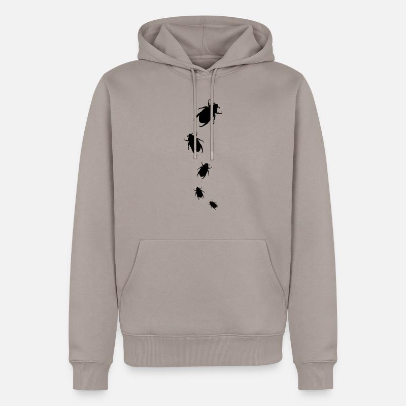 Bug Attack - Männer Premium Bio Hoodie - Taupe