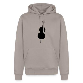 Cello - Männer Premium Bio Hoodie - Taupe - Vorne - Nico (187cm)