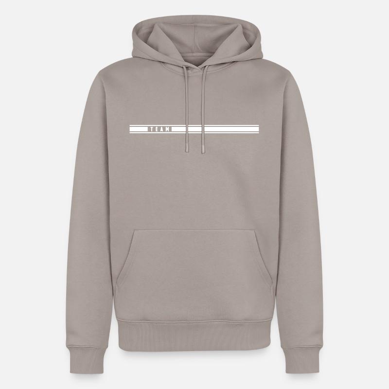 Team - Sweat à capuche Premium bio Homme - taupe
