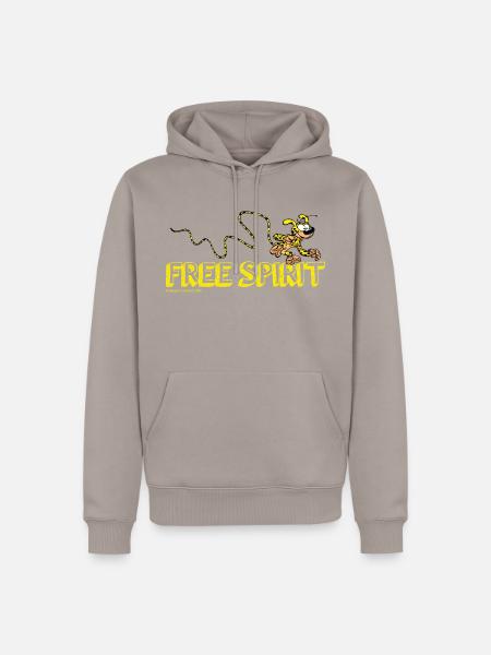 Marsupilami Free Spirit - Männer Premium Bio Hoodie - Taupe