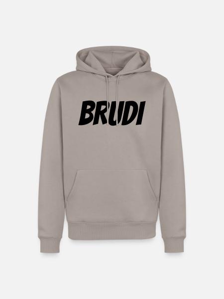 BRUDI x PARTY BRO - Männer Premium Bio Hoodie - Taupe