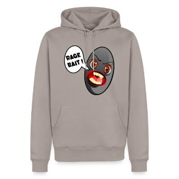 Olive Emotionen, Soziale Medien - Männer Premium Bio Hoodie - Taupe - Vorne - Nico (187cm)