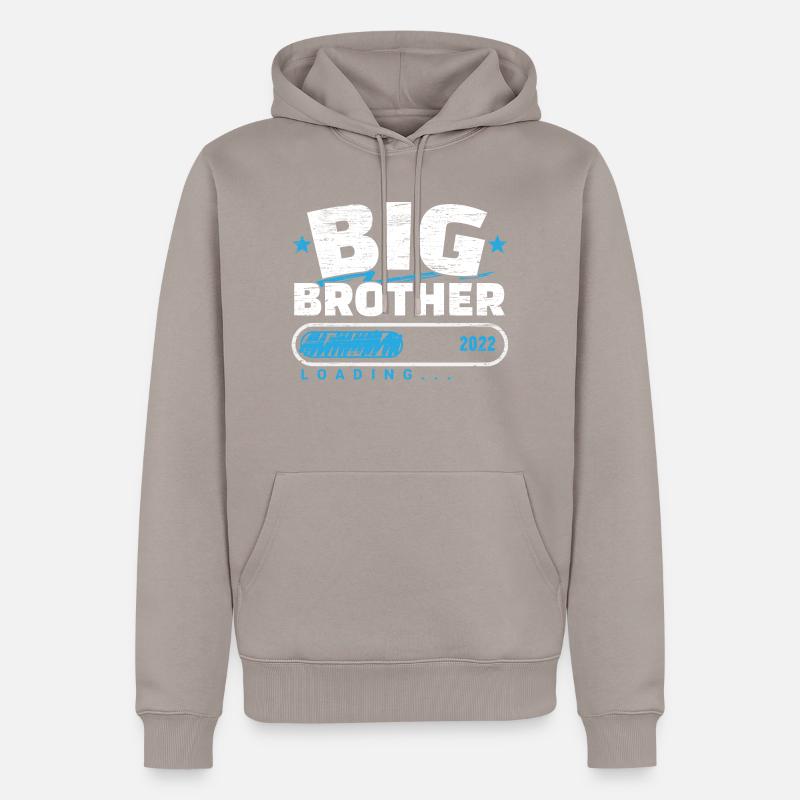 Grand Frère 2022 Loading - Sweat à capuche Premium bio Homme - taupe