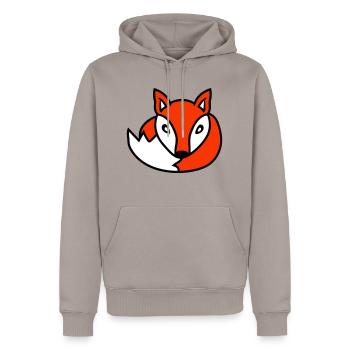 Fuchs Rotfuchs Wildes Tier Schlauer Wald Bewohner - Männer Premium Bio Hoodie - Taupe - Vorne - Nico (187cm)