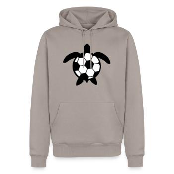 Tortue d’eau Football Sports Hobby Club Fan - Sweat à capuche Premium bio Homme - taupe - Devant - Nico (187cm)
