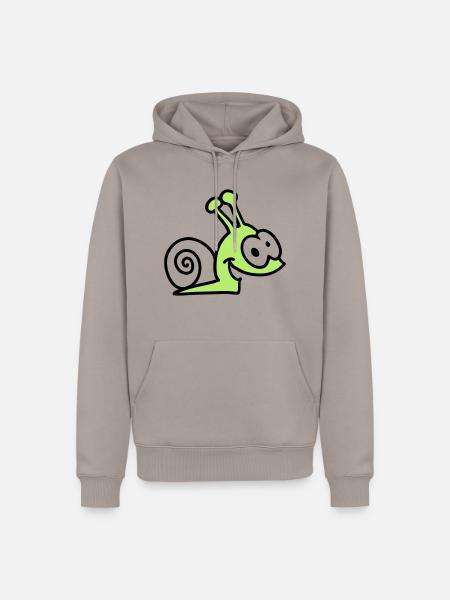 funny snail - Men’s Premium Organic Hoodie - taupe