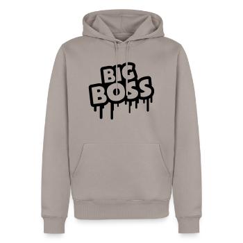 big_boss_u1 - Sweat à capuche Premium bio Homme - taupe - Devant - Nico (187cm)