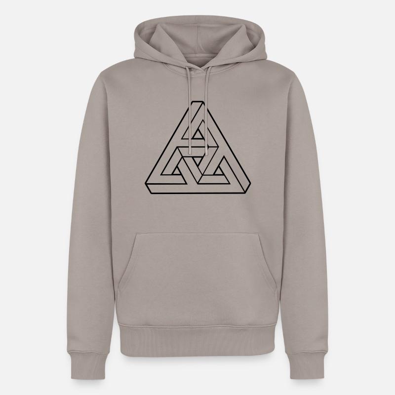 Optical illusion - Männer Premium Bio Hoodie - Taupe