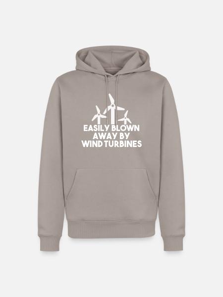 Windturbinentechniker Windpark Windkraft - Männer Premium Bio Hoodie - Taupe