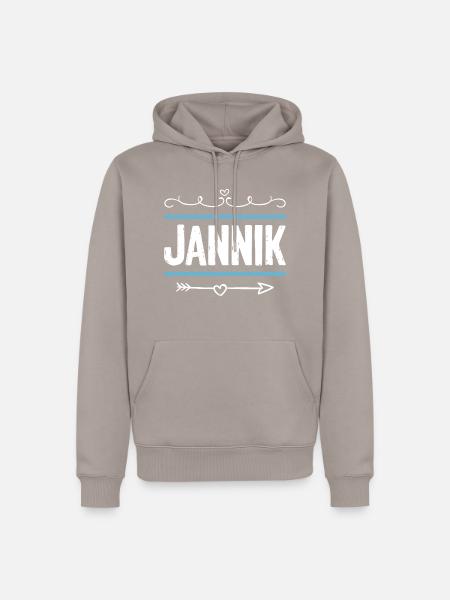 Jannik - Männer Premium Bio Hoodie - Taupe