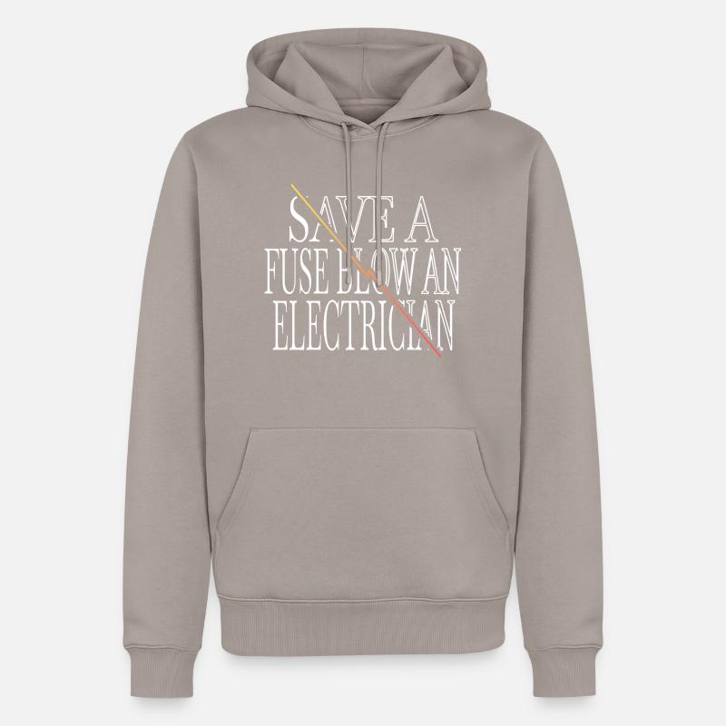 Lineman Computer Electrical Engineering Profession - Men’s Premium Organic Hoodie - taupe
