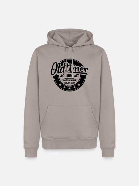 Oldtimer 40 Jahre alt - Männer Premium Bio Hoodie - Taupe