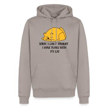 2541614 129996413 cat - Men’s Premium Organic Hoodie - taupe - Front - Nico (187cm)
